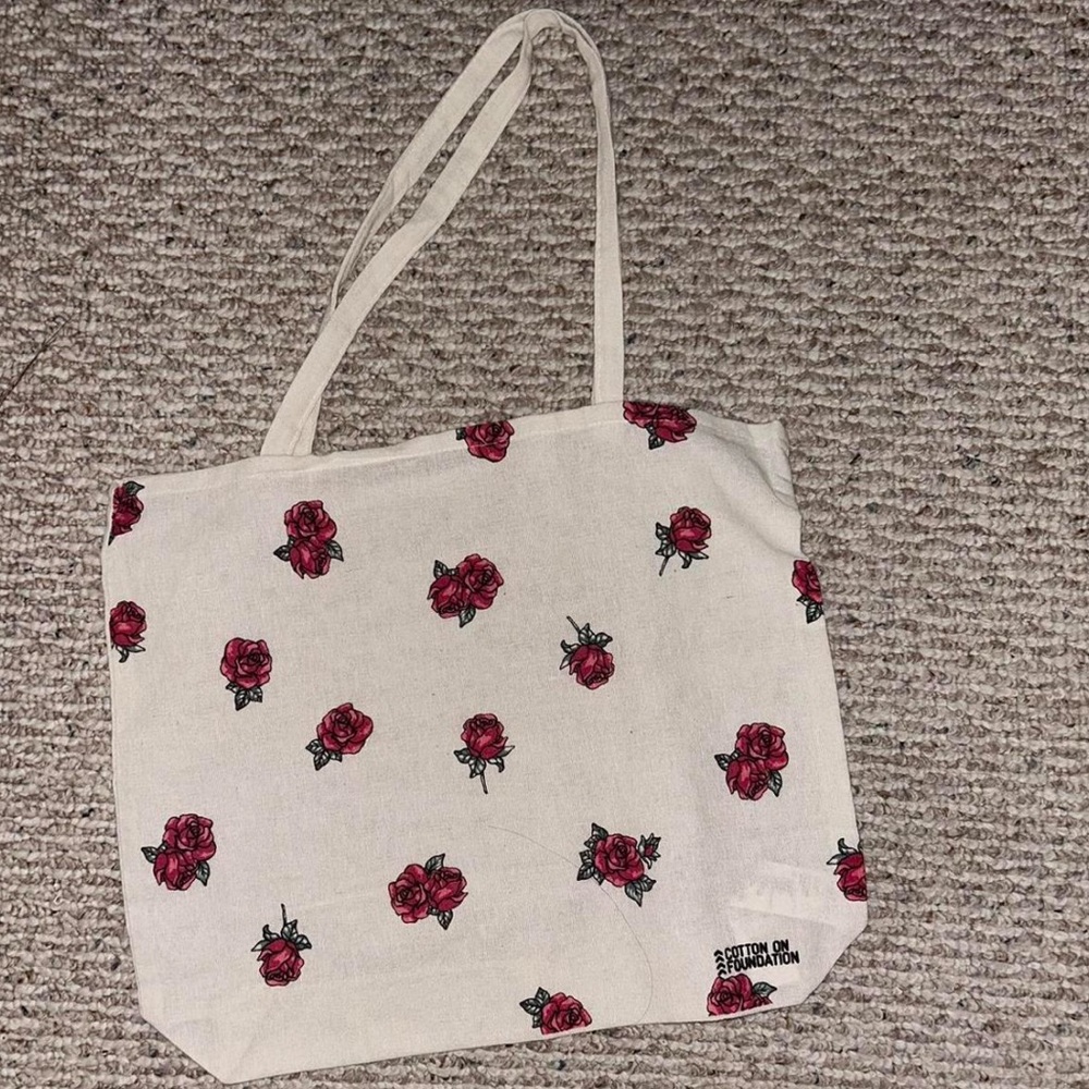 Cotton On Rose Tote Bag